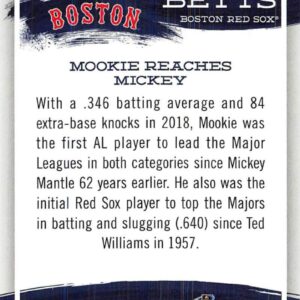 2019 Topps Mookie Betts Highlights Baseball #MB-26 Mookie Betts Boston Red Sox Official MLB Trading Card