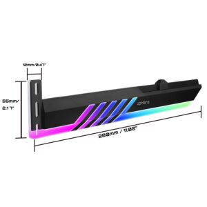 upHere 5V 3-pin Addressable RGB Graphics Card GPU Brace Support Holder,Support Video Card Sag Holder/Holster Bracket-GL28ARGB