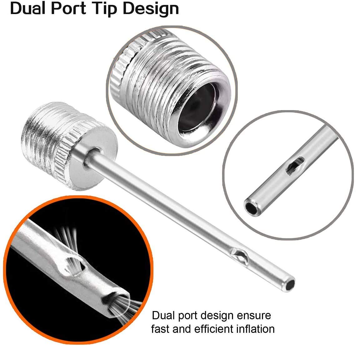 HDNNC Ball Pump Needle, Air Pump Needle, Inflation Needles Nozzle for Basketball Football Volleyball Swim Ring Balloon, All Other Sports Balls -10PACK