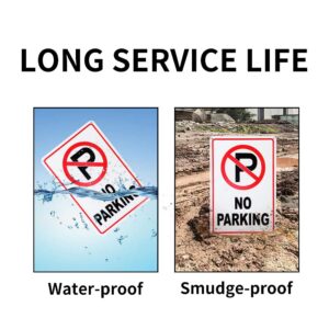 3 Pack No Parking Sign 10"x 7" .04" Aluminum Reflective Sign Rust Free Aluminum-UV Protected and Weatherproof