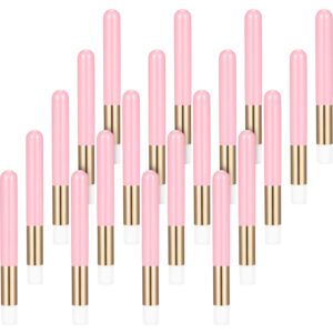 20 Pieces Lash Shampoo Brushes, Peel Off Blackhead Brush Remover Tool, Nose Pore Deep Cleaning Brush, Facial Cleansing Brushes, Eyelash Extensions Blackhead Brush Washing Brush Lash Cleanser (Pink)