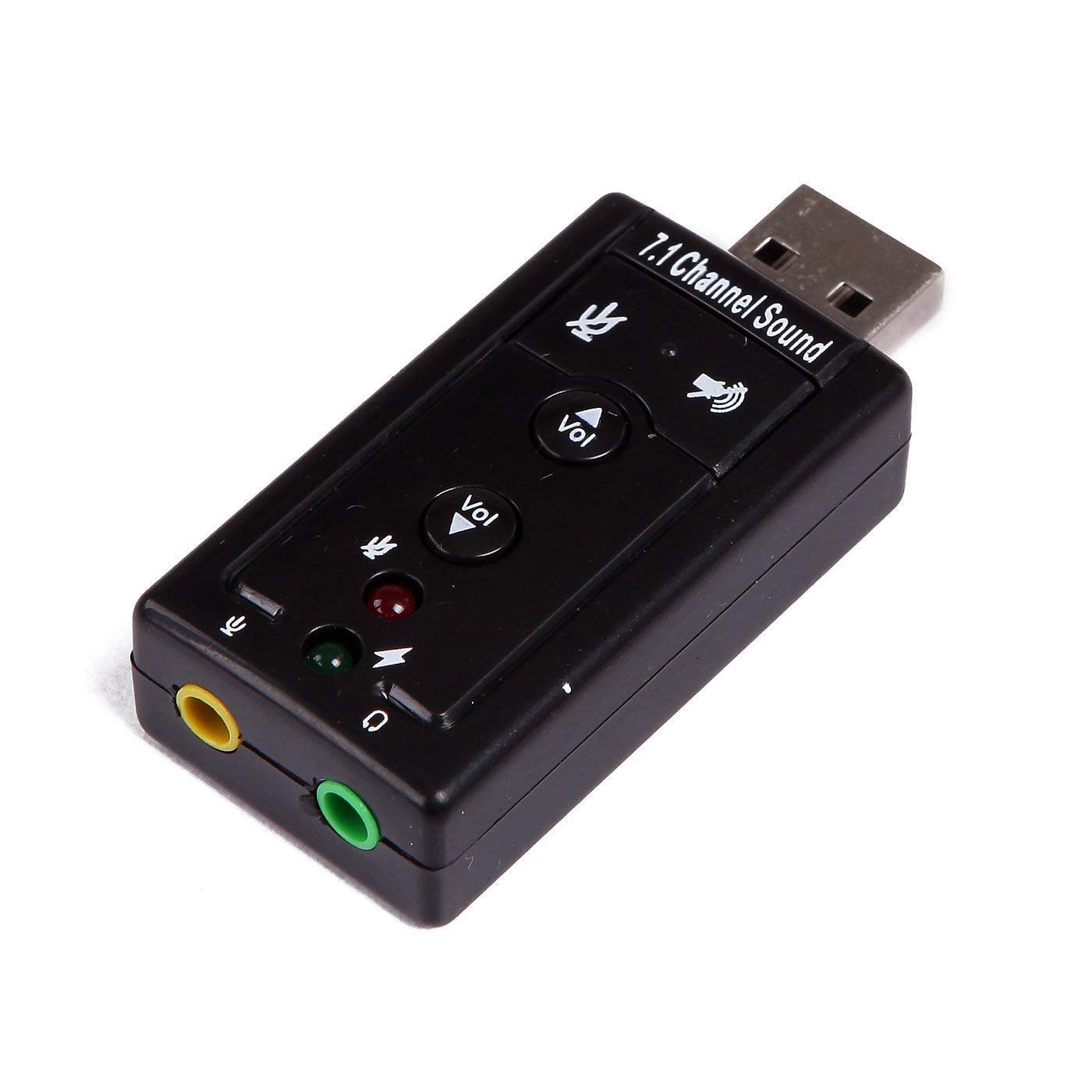 Simyoung USB 7.1 Channel USB External Sound Card Audio Adapter(Sound Card) Black