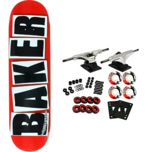 baker skateboard complete brand logo red/black 7.88"