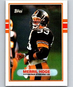 1989 topps #321 merril hoge steelers nfl football card (rc - rookie card) nm-mt