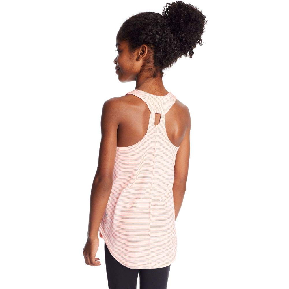 C9 Champion girls Keyhole Tank Yoga Shirt, Deep Sea Coral Heather, Small US