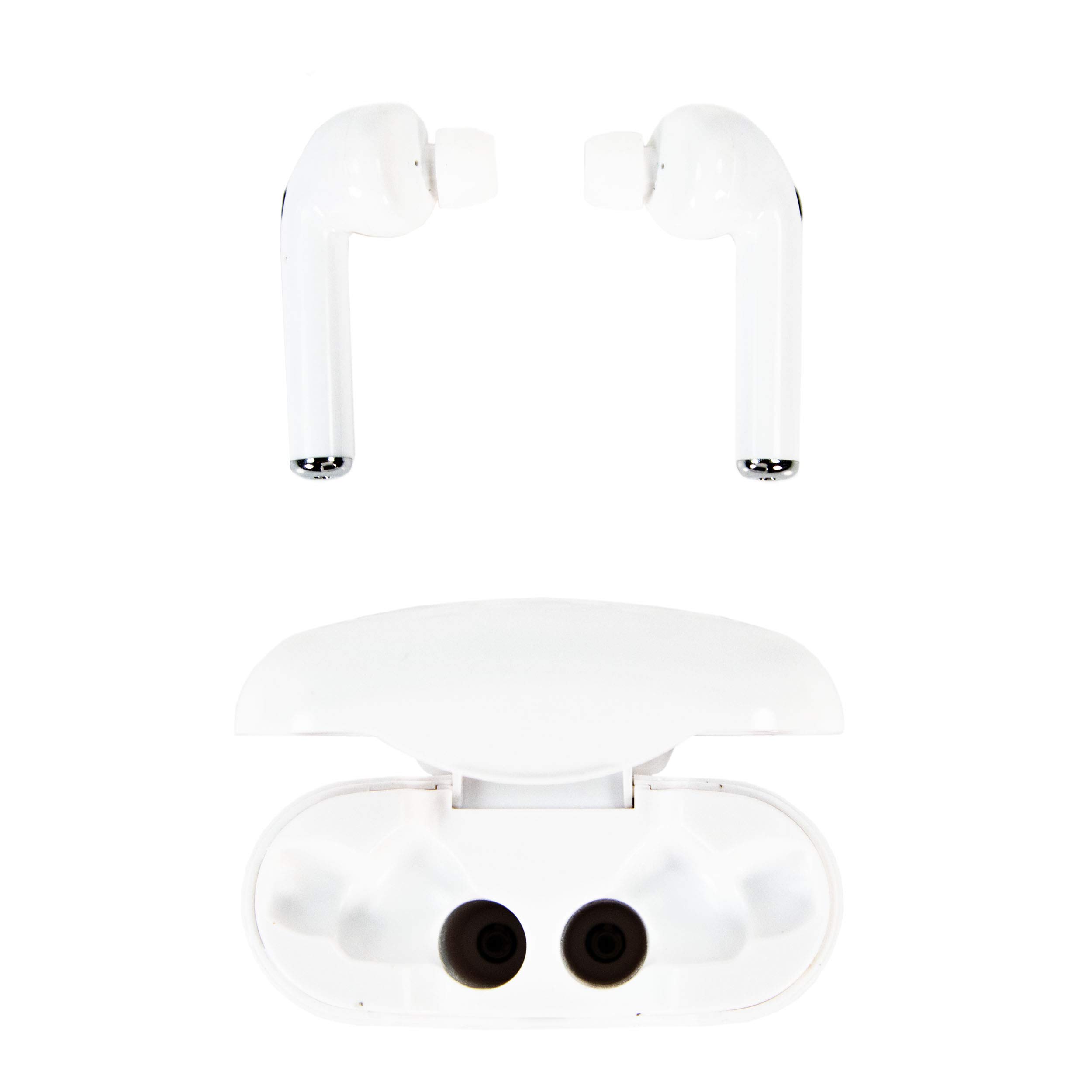 Magnavox MBH570 Bluetooth Mini Wireless Ear Buds with Charging Case in White