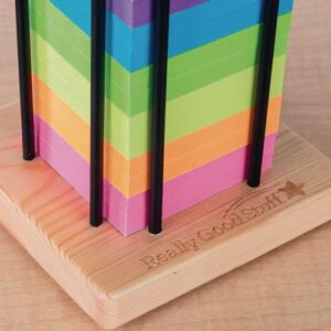 Really Good Stuff Sticky Note Tower - 1 Tower, 5"W by 5"D by 1"H, Notes Holder, Office And School Supplies, Teacher Must Haves, Aesthetic Desk Organizer