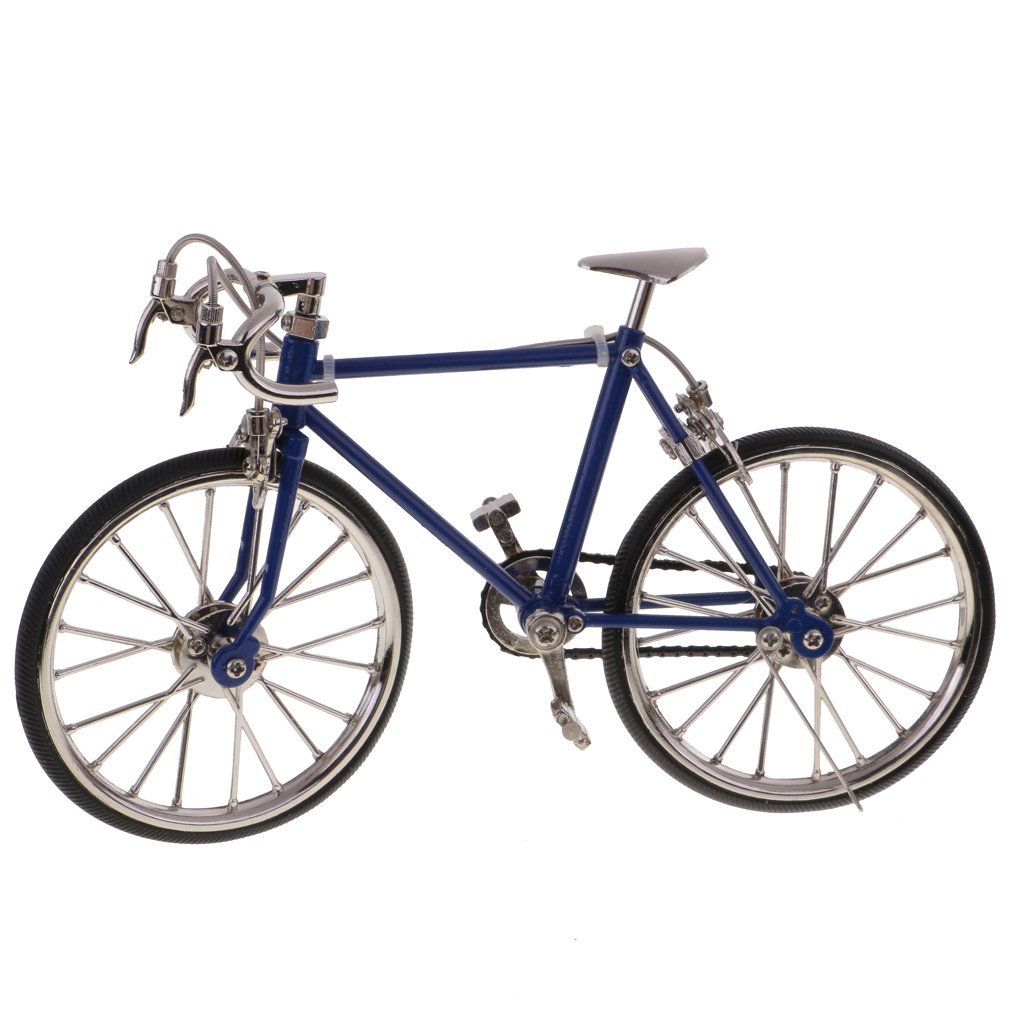 Taotenish 1:10 Scale Racing Bike Model Replica Bicycle Toy Collections Kids Gift - Dark Blue