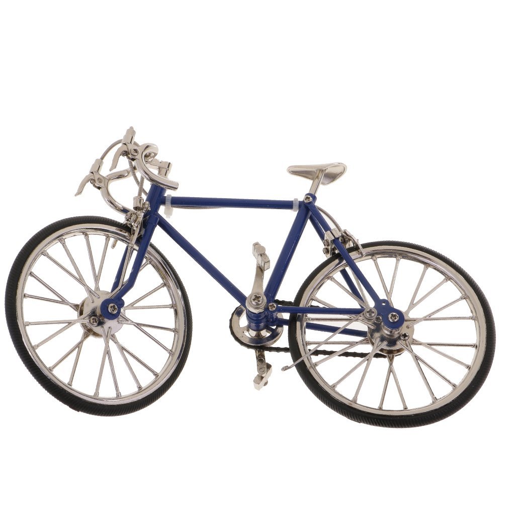 Taotenish 1:10 Scale Racing Bike Model Replica Bicycle Toy Collections Kids Gift - Dark Blue