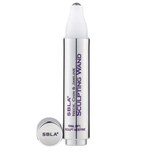 sbla beauty neck, chin & jawline sculpting wand, advanced anti-aging serum for smoothing, tightening, firming & lifting neck skin, instant sculpting wand, 0.7 fl oz / 20ml (104 doses)