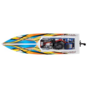 Traxxas 38104-1 Blast Fully Assembled Remote Control Electric Racing Boat with Radio System, NiMH Battery, Charger, and Waterproof Speed Control, Orange