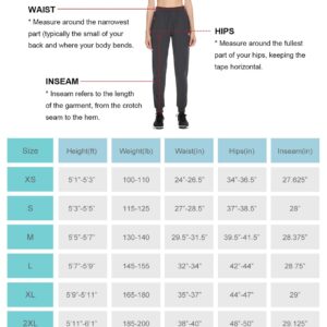 BALEAF Hiking Pants Women Joggers Workout Athletic Lightweight Running Travel Track Pants Quick Dry 2 Zipper Pockets Dark-Gray S