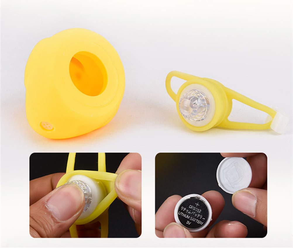 Duck Bike Bell, Kids Bike Horn, Cute Bicycle Lights Bell Squeeze Horns for Toddler Children Adults Cycling Motorcycle Yellow Duck Light Rubber Duck Helmet Toys