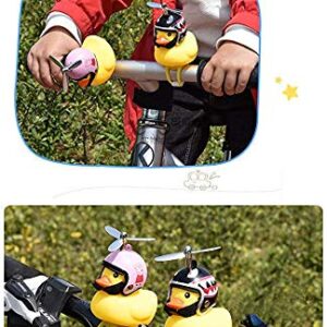 Duck Bike Bell, Kids Bike Horn, Cute Bicycle Lights Bell Squeeze Horns for Toddler Children Adults Cycling Motorcycle Yellow Duck Light Rubber Duck Helmet Toys