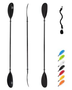 oceanbroad kayak paddle 90.5in/230cm alloy shaft kayaking boating canoeing oar with paddle leash 1 paddle