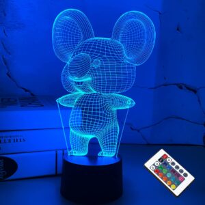 fullosun 3d koala night light animal illusion led lamp for kids' room decoration with remote control 16 color changing unique xmas halloween birthday gift for child baby boy and girl