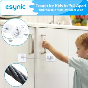 eSynic 2Pack Durable Refrigerator locks Fridge Locks for Kids Strong Adhesive Refrigerator Lock for Kids 304 stainless steel Fridge Child Locks With Keys Perfect for Fridge Oven Cupboards Cabinets etc