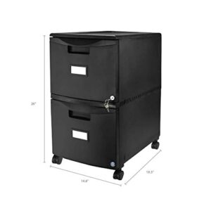 Storex 61312A01C File Cabinet, 1-Pack, Black