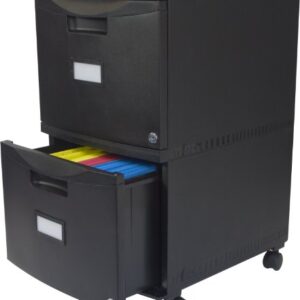 Storex 61312A01C File Cabinet, 1-Pack, Black