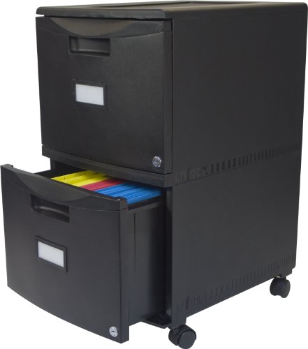 Storex 61312A01C File Cabinet, 1-Pack, Black