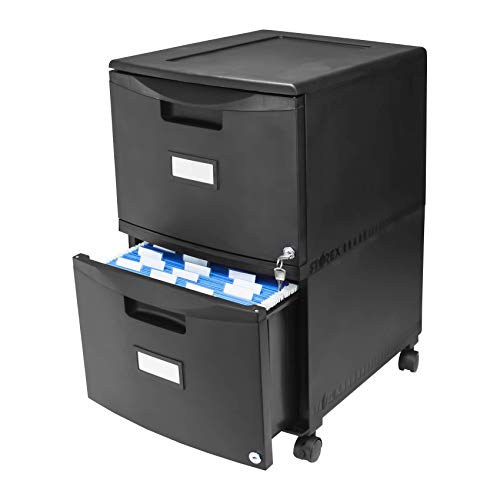 Storex 61312A01C File Cabinet, 1-Pack, Black