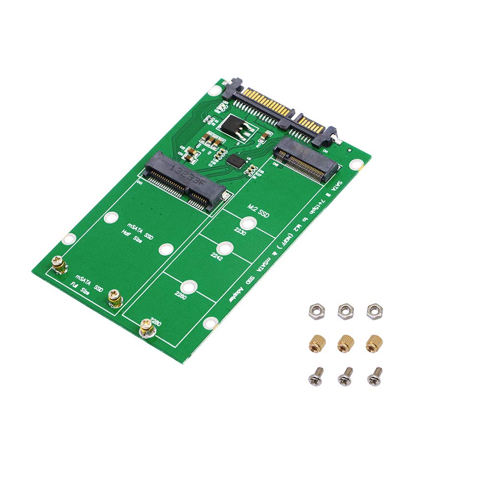 SinLoon 2 in 1 Combine Mini PCI-E M.2 NGFF & mSATA SSD to SATA 3.0 Adapter Converter (SATA3.0/M)