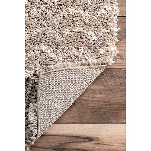 nuLOOM Cuellar Chevron Shag Area Rug, 9x12, Cream