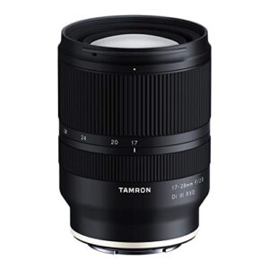 tamron 17-28mm f/2.8 di iii rxd for sony mirrorless full frame/aps-c e mount, black (afa046s700)