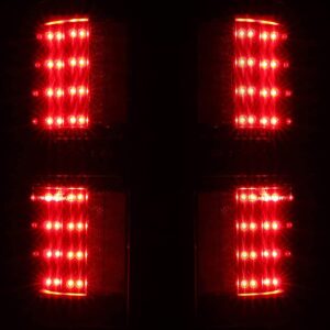 AmeriLite Black LED Replacement Brake Tail Lights Set For 09-14 Ford F-150 - Passenger and Driver Side