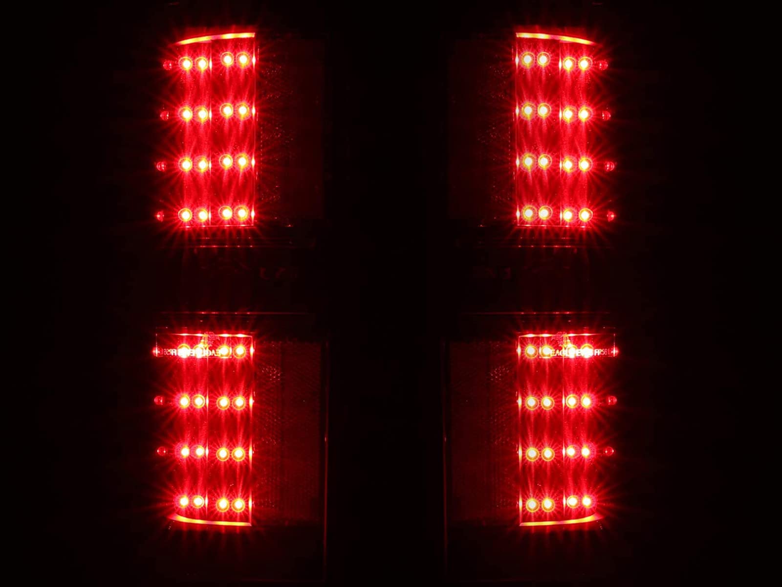 AmeriLite Black LED Replacement Brake Tail Lights Set For 09-14 Ford F-150 - Passenger and Driver Side