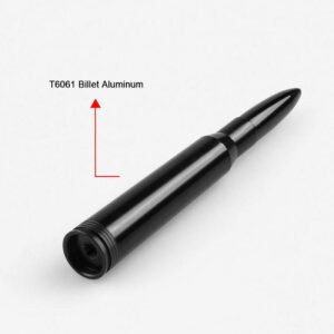 HGC 50 Caliber Bullet Style Short Replacement Antenna in Anodized Black Color for Ford F150 F250 F350 F450 F550 F650 1997-2019