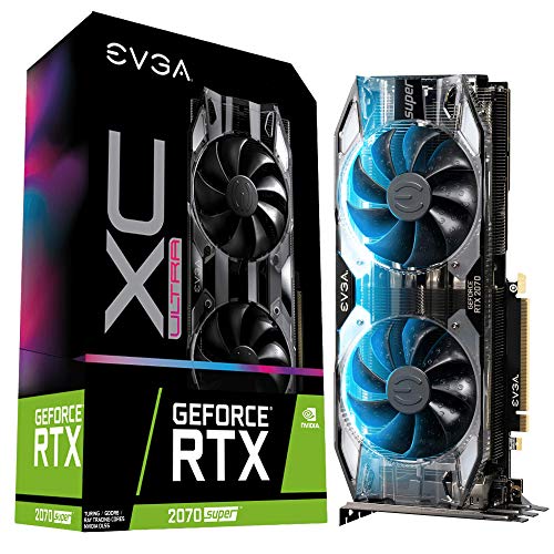 EVGA 08G-P4-3173-KR GeForce RTX 2070 Super XC ultra gaming, 8GB GDDR6, Dual HDB Fans, RGB LED, Metal Backplate