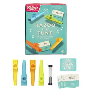 Ridley’s Kazoo That Tune Song Guessing Game – Fun Song Games for Families, Fast-Paced Game for 2-4 Players, Ages 8+ – Includes 4 Kazoos and over 200 Well-Known Tunes