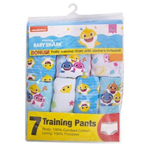 Baby Shark girls Potty Pant Multipacks Training Underwear, Shark Pink 7pk, 2T US