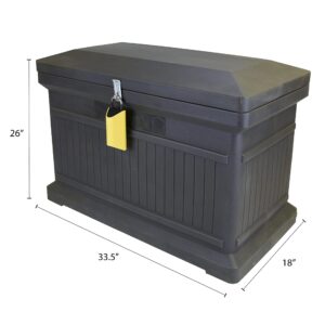 RTS Home Accents Parcelwirx Premium Horizontal Delivery Box with Hinged Lid and Smart Lock, Graphite