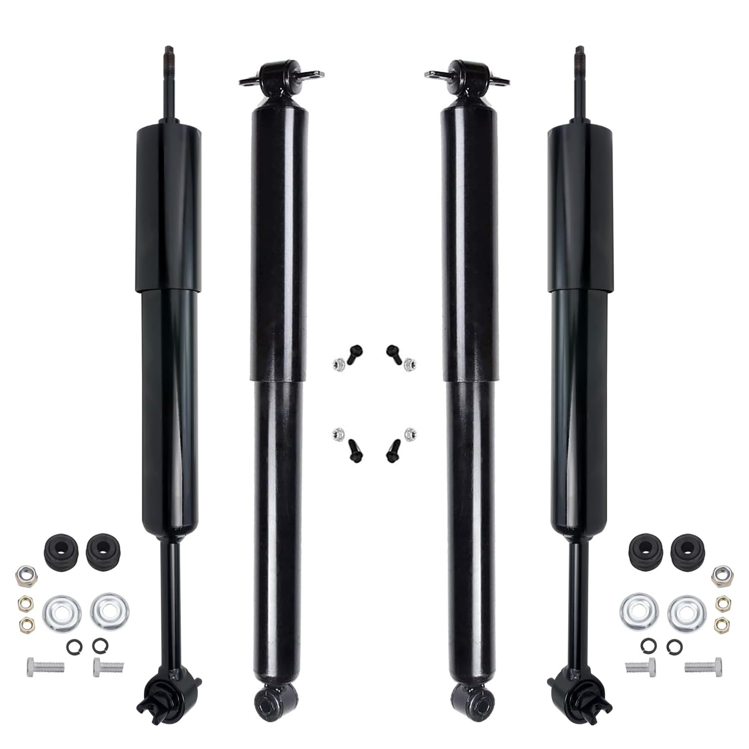 Detroit Axle - 4WD Shock Absorbers for 1995-2001 Explorer Mercury Mountaineer, 2001-2005 Ford Explorer Sport Trac, 4 Complete Shock Absorber Assembly Front and Rear Replacement