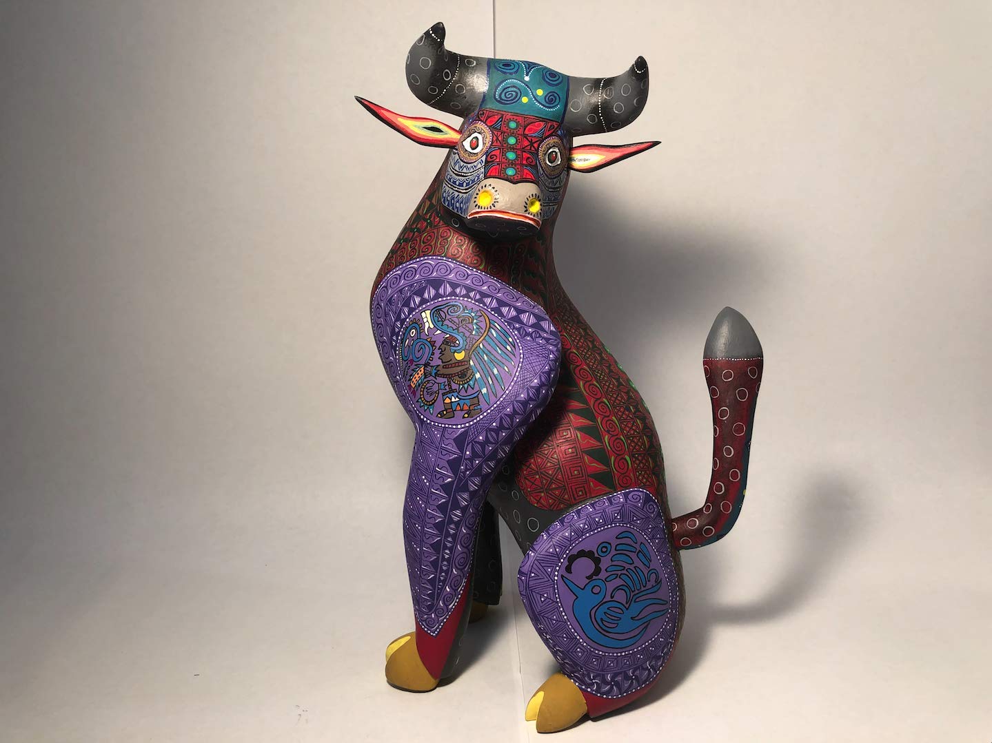 EL Toro Rojo handcrafted Oaxacan Alebrije, wood carving