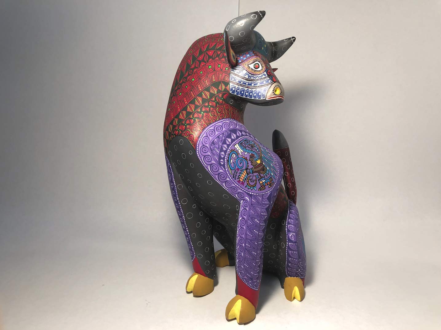 EL Toro Rojo handcrafted Oaxacan Alebrije, wood carving