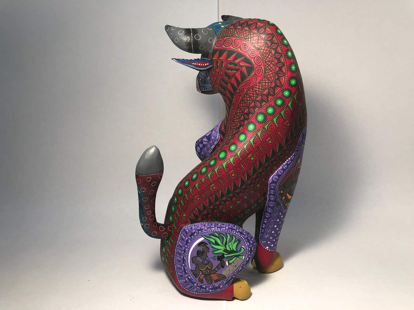 EL Toro Rojo handcrafted Oaxacan Alebrije, wood carving