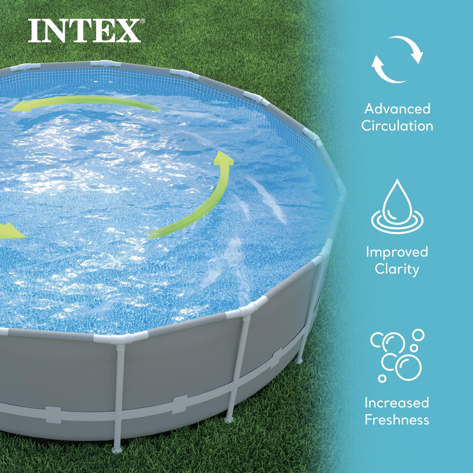 Intex 14 Inch Krystal Clear 1500 GPH Saltwater System and Sand Filter Pump for Above Ground Pools with Automatic Timer and 6-Function Control