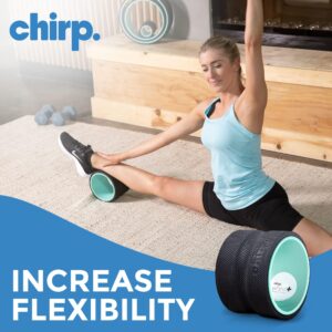 Chirp Wheel Foam Roller - Targeted Back Foam Roller for Back Pain Relief, Deep Tissue Muscle Massage, Trigger Point Round Foam Roller - High Density Foam Roller for Physical Therapy & Exercise, 6 Inch