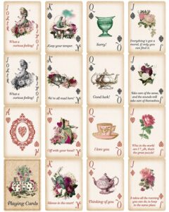 treasure cove alice playing cards poker for party supply themed party gift