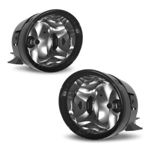 autowiki fog lights assembly for 2004-2015 nissan titan/ 2005-2007 nissan armada with smoke lens 2pcs oem replacement fog lamps