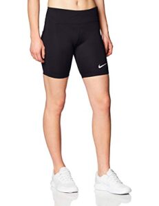 nike womens fast running shorts black/reflective silv xs
