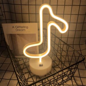 led music notes shaped neon lights decor light led night light wall table decor battery operated creative lighting lamps for christmas wedding sign birthday luau summer party kids room living room
