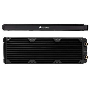 corsair hydro x series xr5 360mm water cooling radiator - triple 120mm fan mounts - premium copper construction - easy installation - black