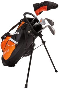 aspire golf junior plus complete golf club set for children kids - 5 age groups boys & girls - right hand (orange ages 5-6)