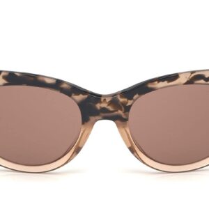 Tom Ford Lou TF 741 55E Havana Plastic Cat-Eye Sunglasses Red Lens