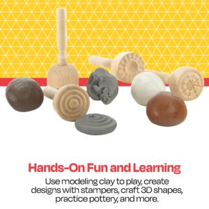 School Smart Modeling Clay for School and Home Use, Permanently Soft Design, 5 Pounds, Assorted Earthtone Colors