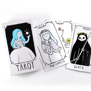 Apostrophe Games Tarot Size Blank Playing Cards (Matte Finish) 4.72" x 2.76", 80 Blank Cards and Blank Box, Flash Cards, Board Game Cards, Study Guide & Note Cards